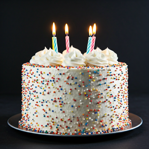 Kolorowy tort urodzinowy